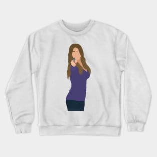 Modern Family Gloria Holding a Gun Meme Polygon Fan Art Crewneck Sweatshirt